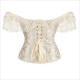 Jacquard Stickerei Body Shaper Korsett mit Spitzenträgern