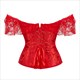 Jacquard Stickerei Body Shaper Korsett mit Spitzenträgern