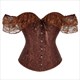 Jacquard Stickerei Body Shaper Korsett mit Spitzenträgern