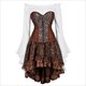 Piraten-Korsettkleid Cosplay-Kostüm Halloween-Party-Kleidung Korsett-Bluse Kleid Plus Size Steampunk-Korsettkleider Für Damen