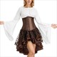Piraten-Korsettkleid Cosplay-Kostüm Halloween-Party-Kleidung Korsett-Bluse Kleid Plus Size Steampunk-Korsettkleider Für Damen