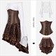 Piraten-Korsettkleid Cosplay-Kostüm Halloween-Party-Kleidung Korsett-Bluse Kleid Plus Size Steampunk-Korsettkleider Für Damen