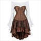 Piraten-Korsettkleid Cosplay-Kostüm Halloween-Party-Kleidung Korsett-Bluse Kleid Plus Size Steampunk-Korsettkleider Für Damen