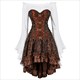 Piraten-Korsettkleid Cosplay-Kostüm Halloween-Party-Kleidung Korsett-Bluse Kleid Plus Size Steampunk-Korsettkleider Für Damen