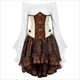 Piraten-Korsettkleid Cosplay-Kostüm Halloween-Party-Kleidung Korsett-Bluse Kleid Plus Size Steampunk-Korsettkleider Für Damen