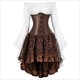 Piraten-Korsettkleid Cosplay-Kostüm Halloween-Party-Kleidung Korsett-Bluse Kleid Plus Size Steampunk-Korsettkleider Für Damen