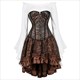 Piraten-Korsettkleid Cosplay-Kostüm Halloween-Party-Kleidung Korsett-Bluse Kleid Plus Size Steampunk-Korsettkleider Für Damen