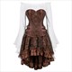 Piraten-Korsettkleid Cosplay-Kostüm Halloween-Party-Kleidung Korsett-Bluse Kleid Plus Size Steampunk-Korsettkleider Für Damen