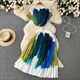 Print Casushortss Crop Top With Elegant Pleated Full Skirt Korean Fashion T Shirt Summer Sets Golf Pantsage Two Pieces Sets