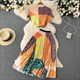 Print Casushortss Crop Top With Elegant Pleated Full Skirt Korean Fashion T Shirt Summer Sets Golf Pantsage Two Pieces Sets