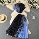 Print Casushortss Crop Top With Elegant Pleated Full Skirt Korean Fashion T Shirt Summer Sets Golf Pantsage Two Pieces Sets
