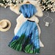 Print Casushortss Crop Top With Elegant Pleated Full Skirt Korean Fashion T Shirt Summer Sets Golf Pantsage Two Pieces Sets