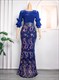 African Women Plus Size Evening Dresses Wedding Party Long Luxury Sequin Gown Bodycon Mermaid Dress Ankara Ladies Clothing