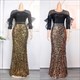 New African Plus Size Dresses Women Wedding Party Sequin Mermaid Dress Ankara Dashiki Outfit Robe Africaine Femme Gowns