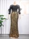 New African Plus Size Dresses Women Wedding Party Sequin Mermaid Dress Ankara Dashiki Outfit Robe Africaine Femme Gowns