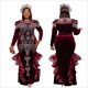 Velvet Long Sleeve Evening Gown For Women Wedding Party
