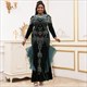 Velvet Long Sleeve Evening Gown For Women Wedding Party