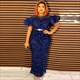 African Dresses For Women Puff Sleeve Robe Sequin Gown Wedding Party Evening Dress Africa Clothing Dubai Turkey Luxury