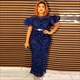 African Dresses For Women Puff Sleeve Robe Sequin Gown Wedding Party Evening Dress Africa Clothing Dubai Turkey Luxury
