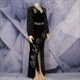 Diamond Velvet Maxi Robe Plus Size Long Sleeve Party Gown