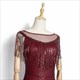 Dashiki Sequin Tassel Maxi Robe Sleeveless Dress
