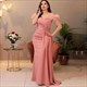 Off Shoulder Split Evening Gown Ankara Dress