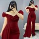 Off Shoulder Split Evening Gown Ankara Dress