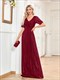 High Waist Ruffle Hem Evening Dress, Women'S Clothing Twist Sequin Maxi Dress, Elegant V Neck Short Sleeve