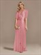 High Waist Ruffle Hem Evening Dress, Women'S Clothing Twist Sequin Maxi Dress, Elegant V Neck Short Sleeve