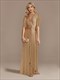 High Waist Ruffle Hem Evening Dress, Women'S Clothing Twist Sequin Maxi Dress, Elegant V Neck Short Sleeve