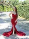 Strapless Maternity Maxi Dress With Front Slit - Black