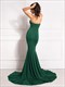 Strapless Maternity Maxi Dress With Front Slit - Black
