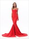 Strapless Maternity Maxi Dress With Front Slit - Black