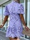 Fashion Embroidered White Dress Women Summer Short Sleeve Hollow Out Short Dress Ladies Elegant Vintage Casual Loose Party Dress