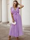 Fashion Elegant Women Dress Sleeveless V Neck Long Summer Dress Pleat Party Dress Female Chiffon Maxi Green Dress With Belt