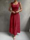 Summer Boho Long Dress Women Elegant Beach Sundress Sleeveless Backless Hollow Out Lace Dresses Ladies Party Evening Dress