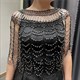 Beaded Evening Cape Sequins Bolero Bridal Wrap Tulle Shrug Jacket