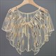 Retro 1920S Beaded Sequin Shawl Vintage Flapper Evening Cape Sheer Mesh Embroidery Leaf Women Bolero Party Accessories