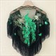 Spring Summer Women'S Sequins With Shawl Mesh Cloak Versatile Sunscreen Fashion Chinese Phoenix Tassel Sequin Lace Girl Red
