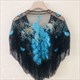 Spring Summer Women'S Sequins With Shawl Mesh Cloak Versatile Sunscreen Fashion Chinese Phoenix Tassel Sequin Lace Girl Red