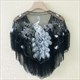 Spring Summer Women'S Sequins With Shawl Mesh Cloak Versatile Sunscreen Fashion Chinese Phoenix Tassel Sequin Lace Girl Red
