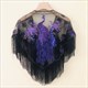 Spring Summer Women'S Sequins With Shawl Mesh Cloak Versatile Sunscreen Fashion Chinese Phoenix Tassel Sequin Lace Girl Red