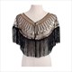 Women's Mesh Sequin Wedding Cape Evening Shawl Wrap - Beaded Fringed Gatsby Flapper Dress Accessories