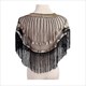 Women's Mesh Sequin Wedding Cape Evening Shawl Wrap - Beaded Fringed Gatsby Flapper Dress Accessories