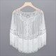 Women's Net Yarn Tassel Hem Shawl Latin Dancing Belly Dance Sequin Cape