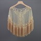 Women's Net Yarn Tassel Hem Shawl Latin Dancing Belly Dance Sequin Cape