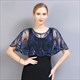 Vintage Beaded Mesh Cloak Capelet Scarf Shawl