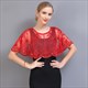 Vintage Beaded Mesh Cloak Capelet Scarf Shawl