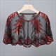 Vintage Beaded Mesh Cloak Capelet Scarf Shawl