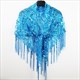 Triangle Shape Shawl Hip Dance Wrap Sequin Fringed Evening Cape Scarf Gold Bridal Shiny Shrug